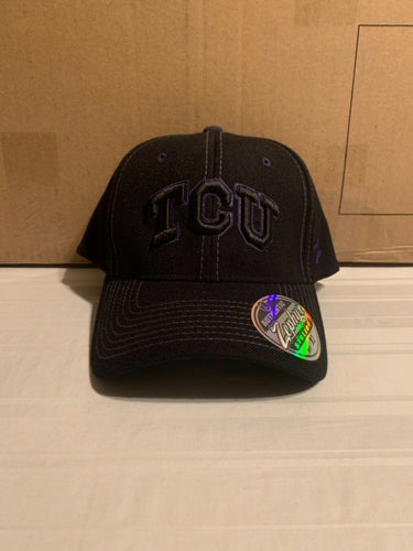 TCU Horned Frogs NCAA Zephyr Black Stretch Fit Size XL Hat Cap - Casey's Sports Store
