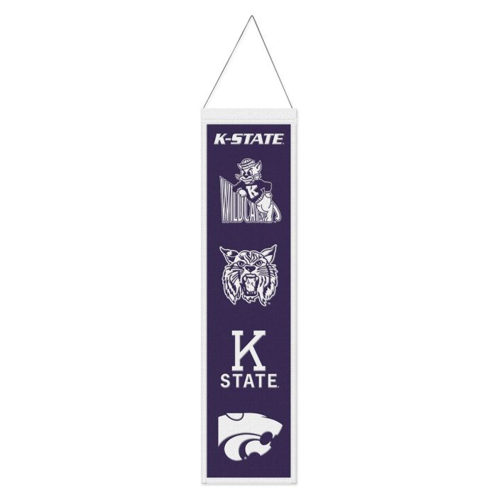 Kansas State Wildcats Heritage Banner Embroidered Wool 8