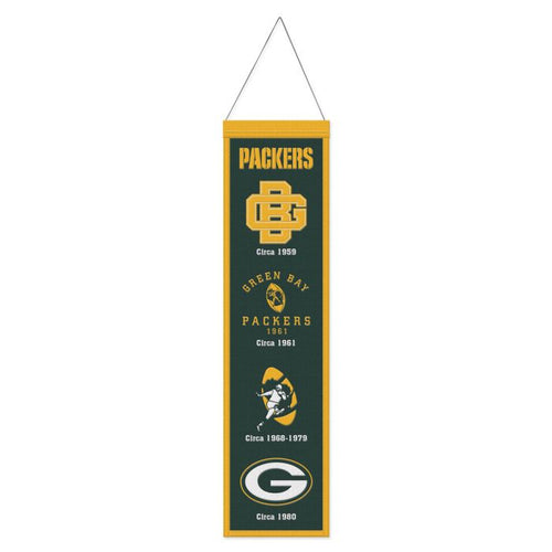 Green Bay Packers NFL Heritage Banner Embroidered Wool 8