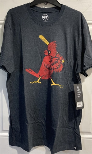 St. Louis Cardinals Throwback MLB '47 Brand Grey Men's Tee Shirt - Casey's Sports Store