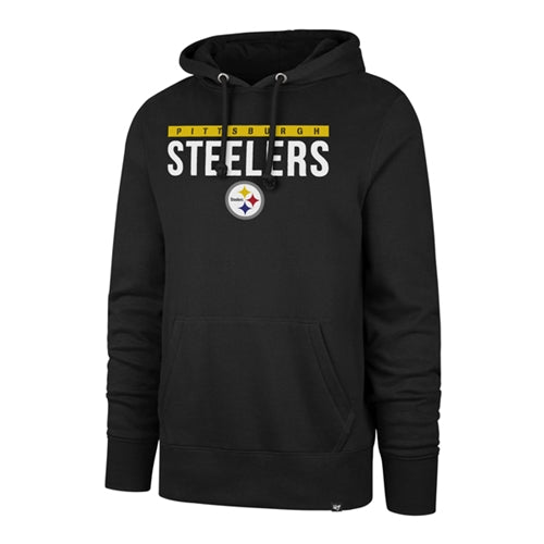 Pittsburgh Steelers NFL '47 Brand Jet Black Power Luck Men's Pullover Hoodie - Casey's Sports Store