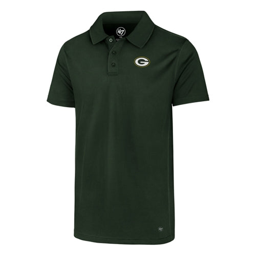 Green Bay Packers NFL '47 Brand Dark Green Embroidered Mens Ace Polo Size XL - Casey's Sports Store