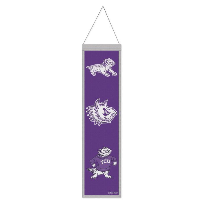 TCU Horned Frogs NCAA Heritage Banner Embroidered Wool 8
