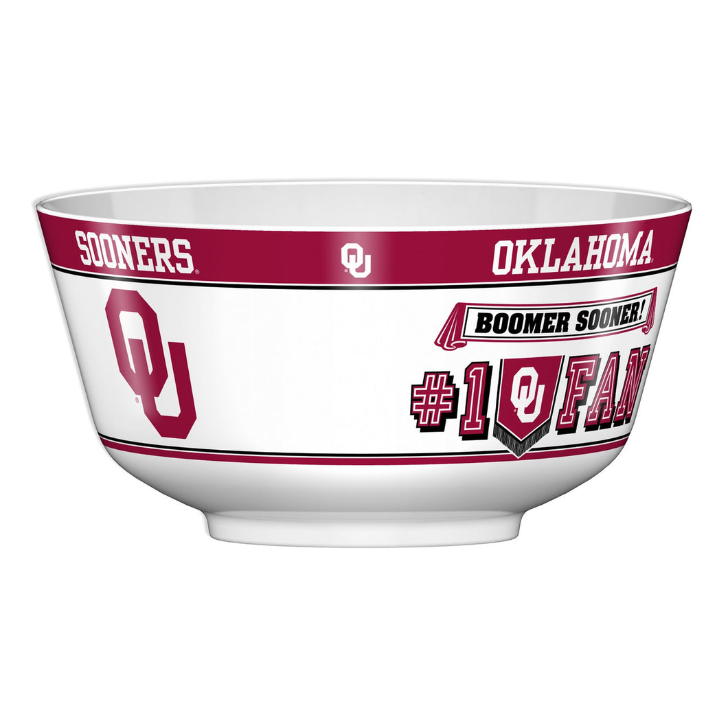 Oklahoma Sooners NCAA 2 Gallon Plastic Party Bowl All JV CO - Casey's Sports Store