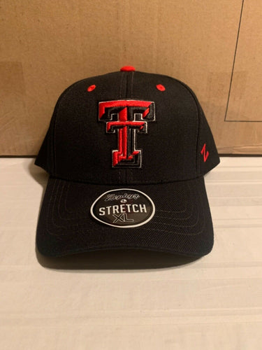 Texas Tech Red Raiders NCAA Zephyr Black Stretch Fit Size XL Hat Cap - Casey's Sports Store