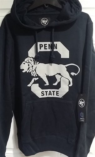 Penn State Nittany Lions Throwback NCAA '47 Brand Navy Men's Headline Hoodie - Casey's Sports Store