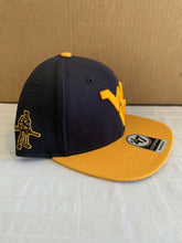 Load image into Gallery viewer, West Virginia Mountaineers NCAA &#39;47 Brand Navy Sure Shot 2 Tone Snapback Hat - Casey&#39;s Sports Store
