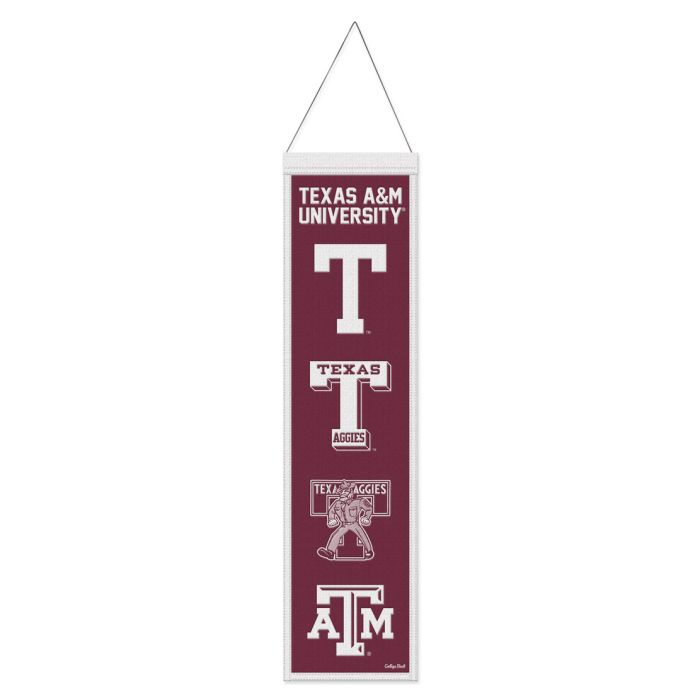 Texas A&M Aggies Heritage Banner Embroidered Wool 8