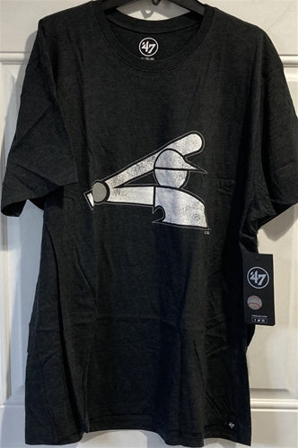 Chicago White Sox Throwback MLB '47 Brand Jet Black Club Men's Size XL Tee Shirt - Casey's Sports Store
