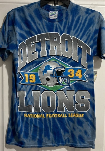 Detroit Lions NFL '47 Brand Blue Tie Dye Vintage Tubular Men's Tee Shirt - Casey's Sports Store
