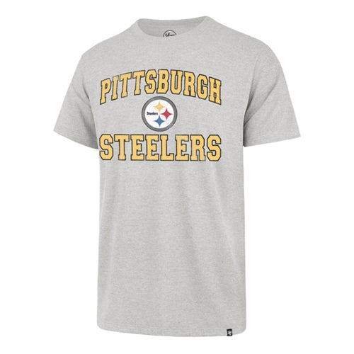 Pittsburgh Steelers NFL '47 Brand Relay Grey Union Arch Men's 2XL Tee Shirt - Casey's Sports Store