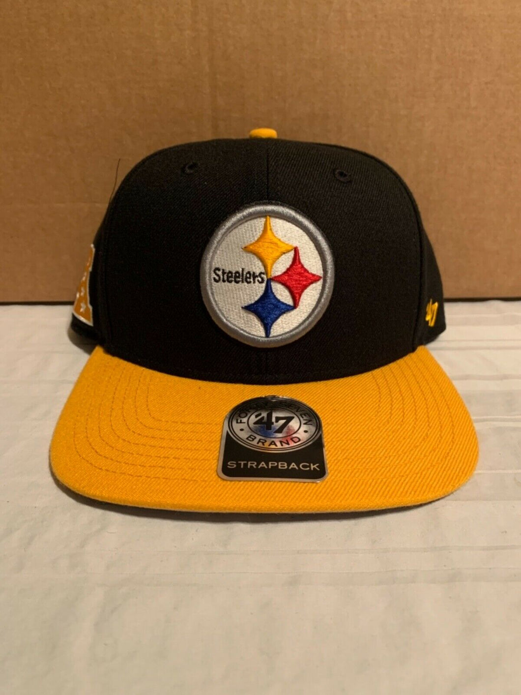 Pittsburgh Steelers NFL '47 Brand Adjustable Flat Bill Strap Back Hat Cap - Casey's Sports Store