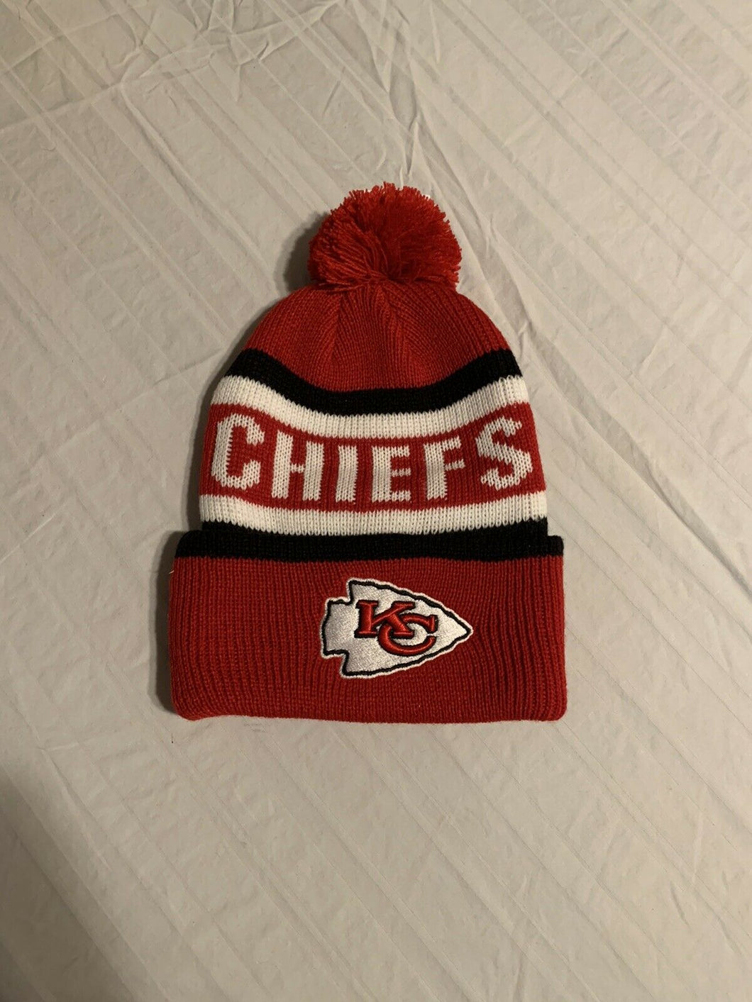 Kansas City Chiefs NFL OTS Red Knit Beanie Ski Cap Hat with Pom - Casey's Sports Store