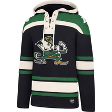 Load image into Gallery viewer, Notre Dame Fighting Irish &#39;47 Brand NCAA Fall Navy Superior Lacer Men&#39;s Hoodie 2XL - Casey&#39;s Sports Store
