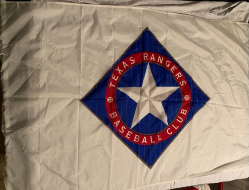 Texas Rangers MLB Flags Emerson 3' x 5' Nylon White Made in USA - Casey's Sports Store