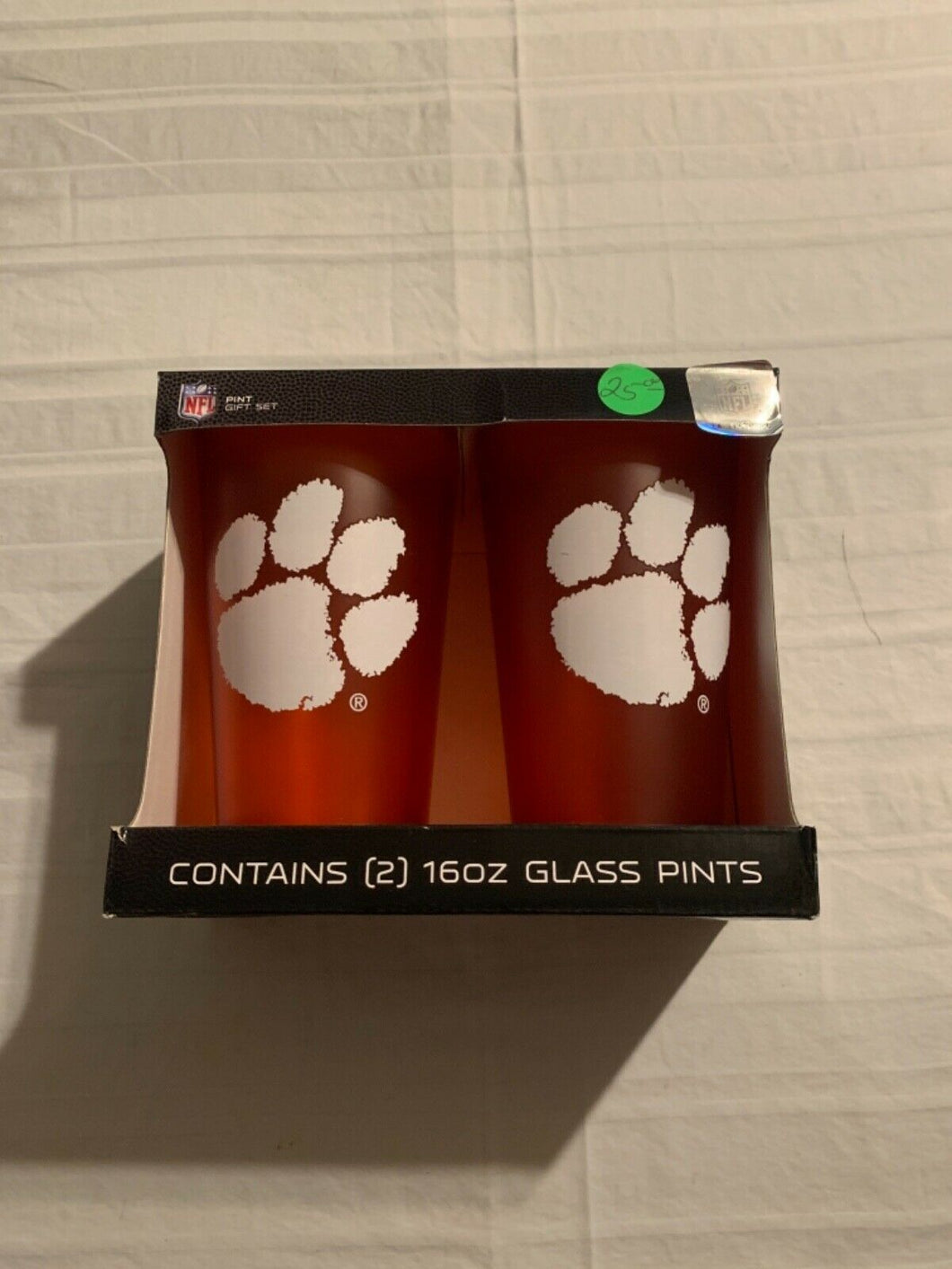 Clemson Tigers NCAA Set of 16oz Pint Glass Cup Mug Boelter Brands - Casey's Sports Store