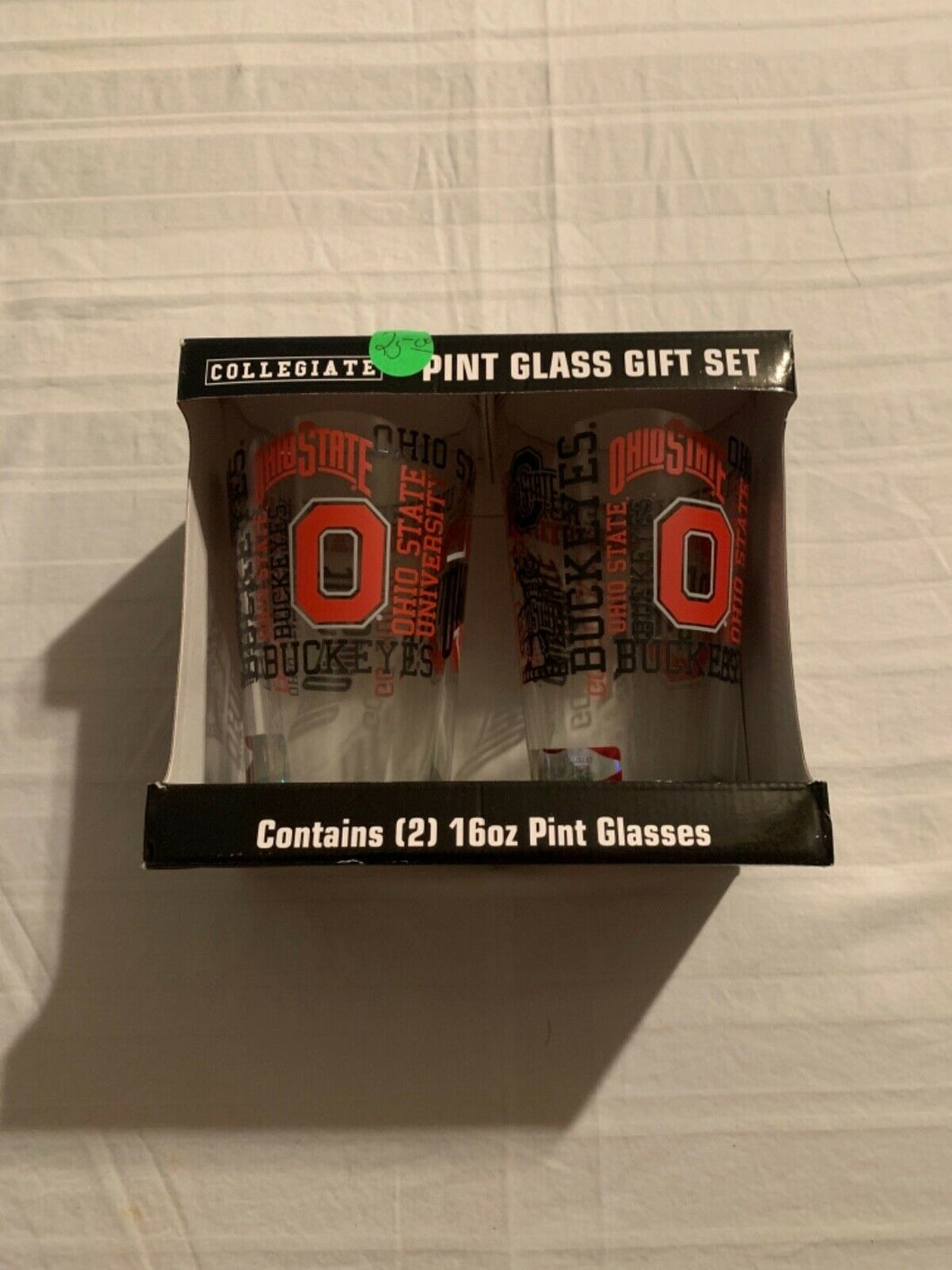 Ohio State Buckeyes NCAA Set of 16oz Pint Glass Cup Mug Boelter Brands - Casey's Sports Store