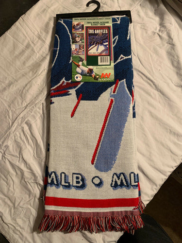 Los Angeles Dodgers Triple Woven Blanket Throw 48” x 60” The Northwest Company - Casey's Sports Store