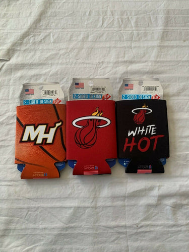 Miami Heat NBA Set Of 3 2-Sided Koozies - Casey's Sports Store