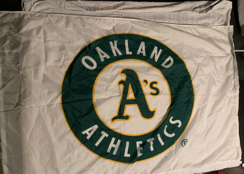 Oakland Athletics MLB Flags Emerson 3' x 5' Nylon White Made in USA - Casey's Sports Store