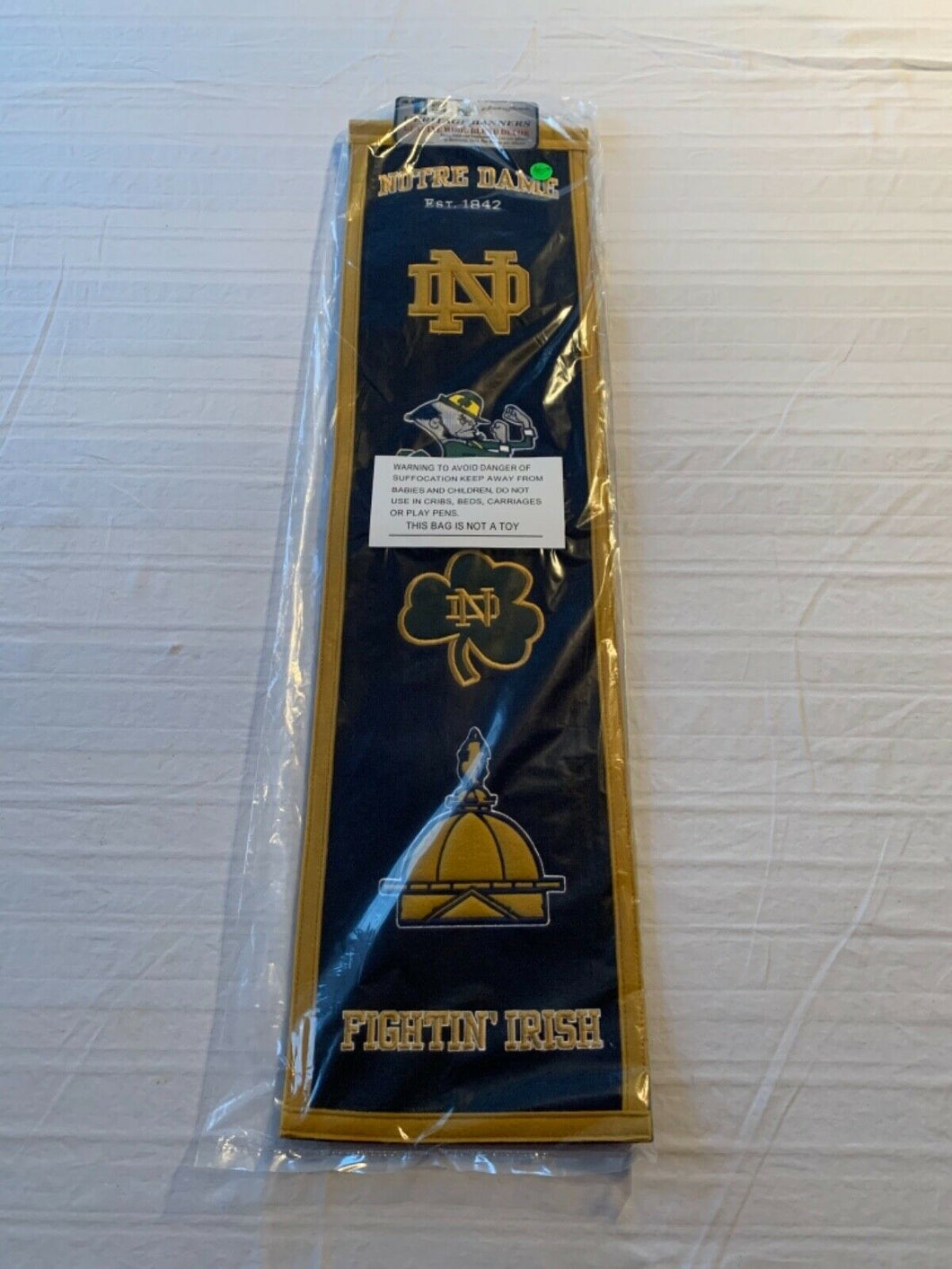 Notre Dame Fighting Irish NCAA Heritage Banner Embroidered Wool 8
