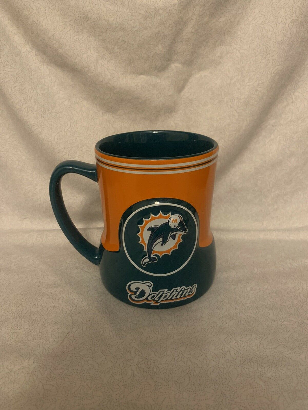 Miami Dolphins Old Logo NFL 20 oz. Sculpted Coffee Mug Cup Game Time Style Mug - Casey's Sports Store