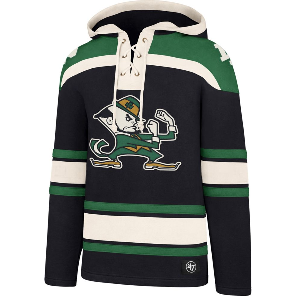 Notre Dame Fighting Irish '47 Brand NCAA Fall Navy Superior Lacer Men's Hoodie 2XL - Casey's Sports Store