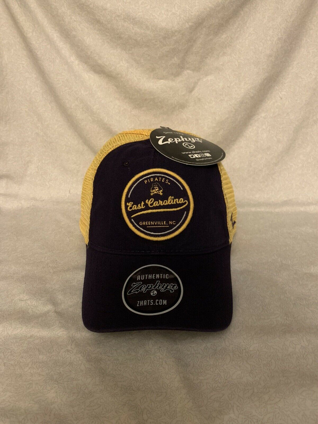 East Carolina Pirates NCAA Zephyr Lager Emblem SnapBack Mesh Hat Cap - Casey's Sports Store