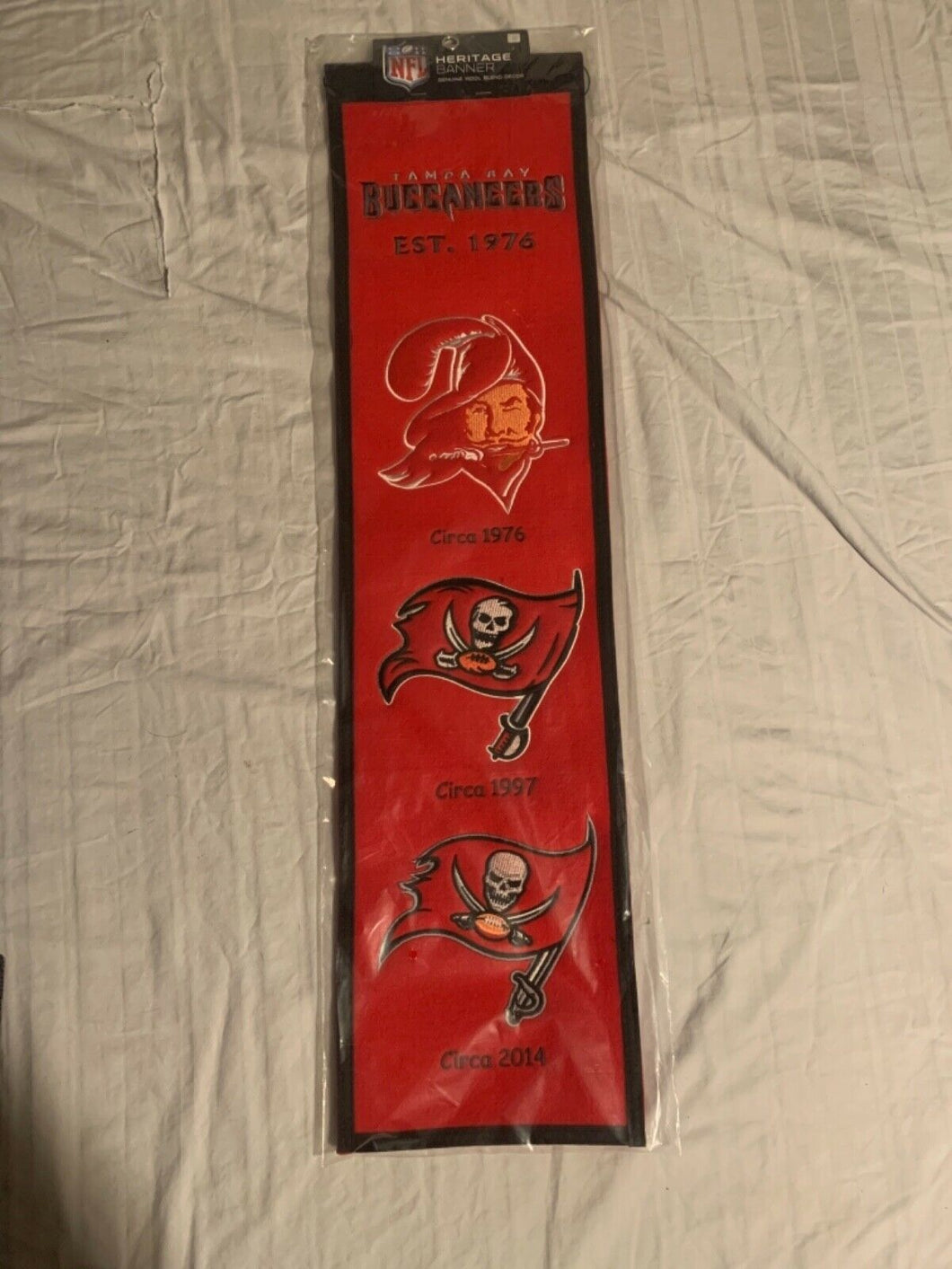 Tampa Bay Buccaneers Heritage Banner Embroidered Wool 8