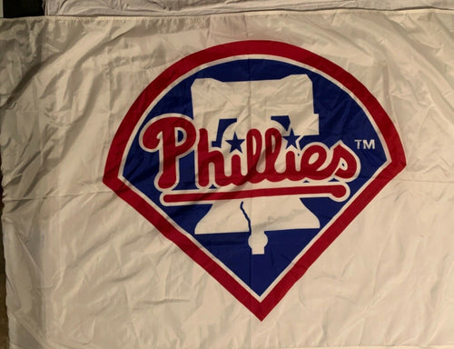 Philadelphia Phillies MLB Flags Emerson 3' x 5' Nylon White Made in USA - Casey's Sports Store