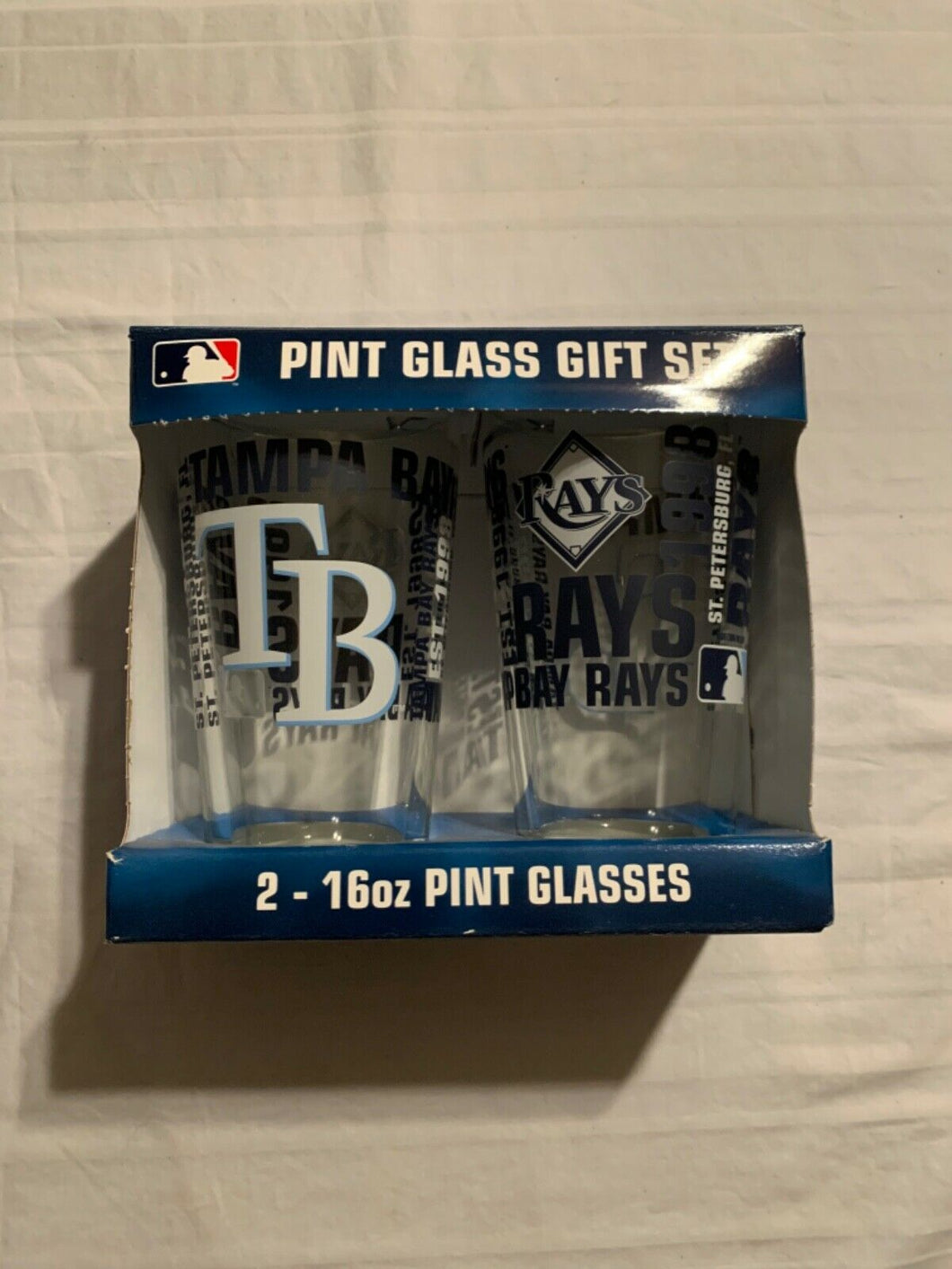 Tampa Bay Rays MLB Set of 16oz Pint Glass Cup Mug Boelter - Casey's Sports Store