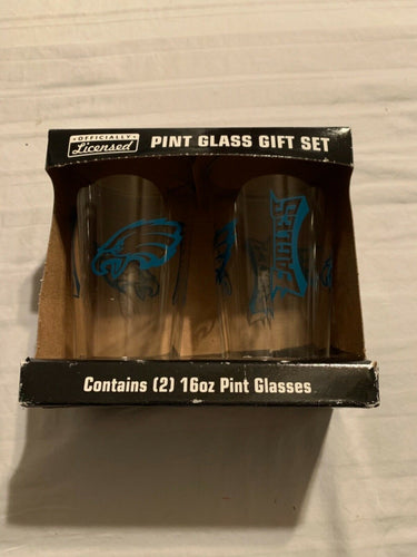 Philadelphia Eagles NFL Set of 16oz Pint Glass Cup Mug Boelter Brands - Casey's Sports Store