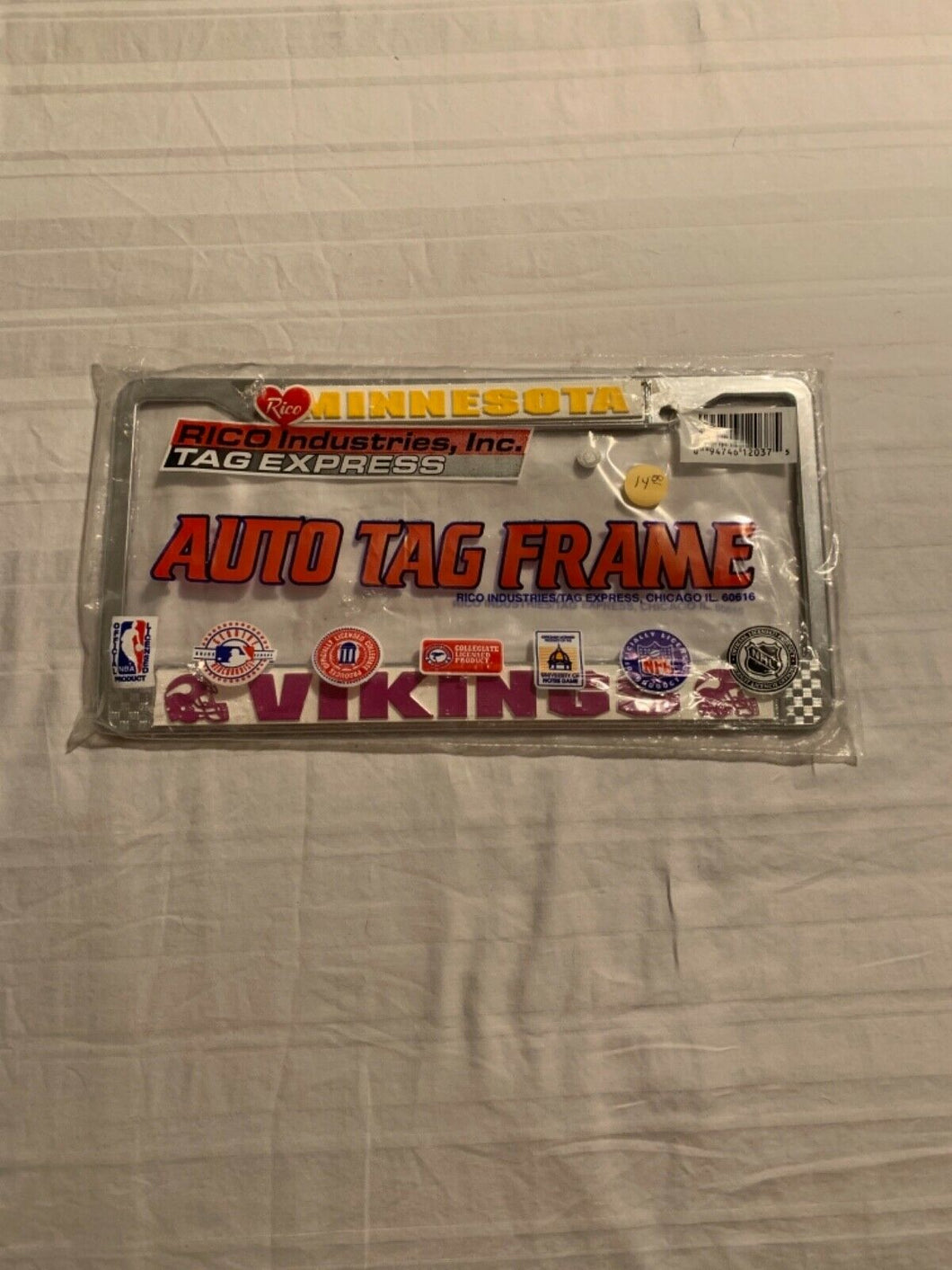 Minnesota Vikings NFL License Plate Frame RICO - Casey's Sports Store