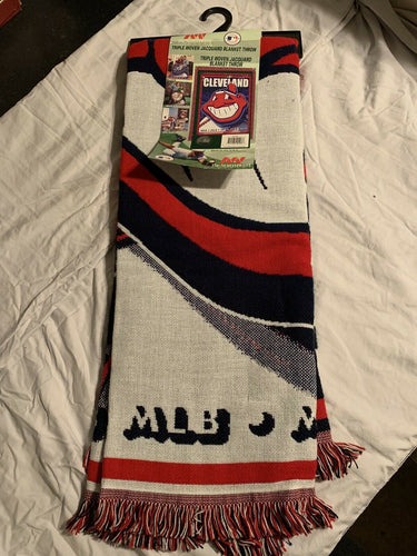 Cleveland Indians, Chief Wahoo MLB TripleWoven Throw Blanket 48x60 Northwest Company - Casey's Sports Store