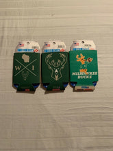Load image into Gallery viewer, Milwaukee Bucks NBA Set Of 3 2-Sided Koozies - Casey&#39;s Sports Store
