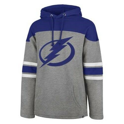 Tampa Bay Lightning NHL '47 Brand Slate Grey Mens Huron 2XL Pullover Hoodie - Casey's Sports Store