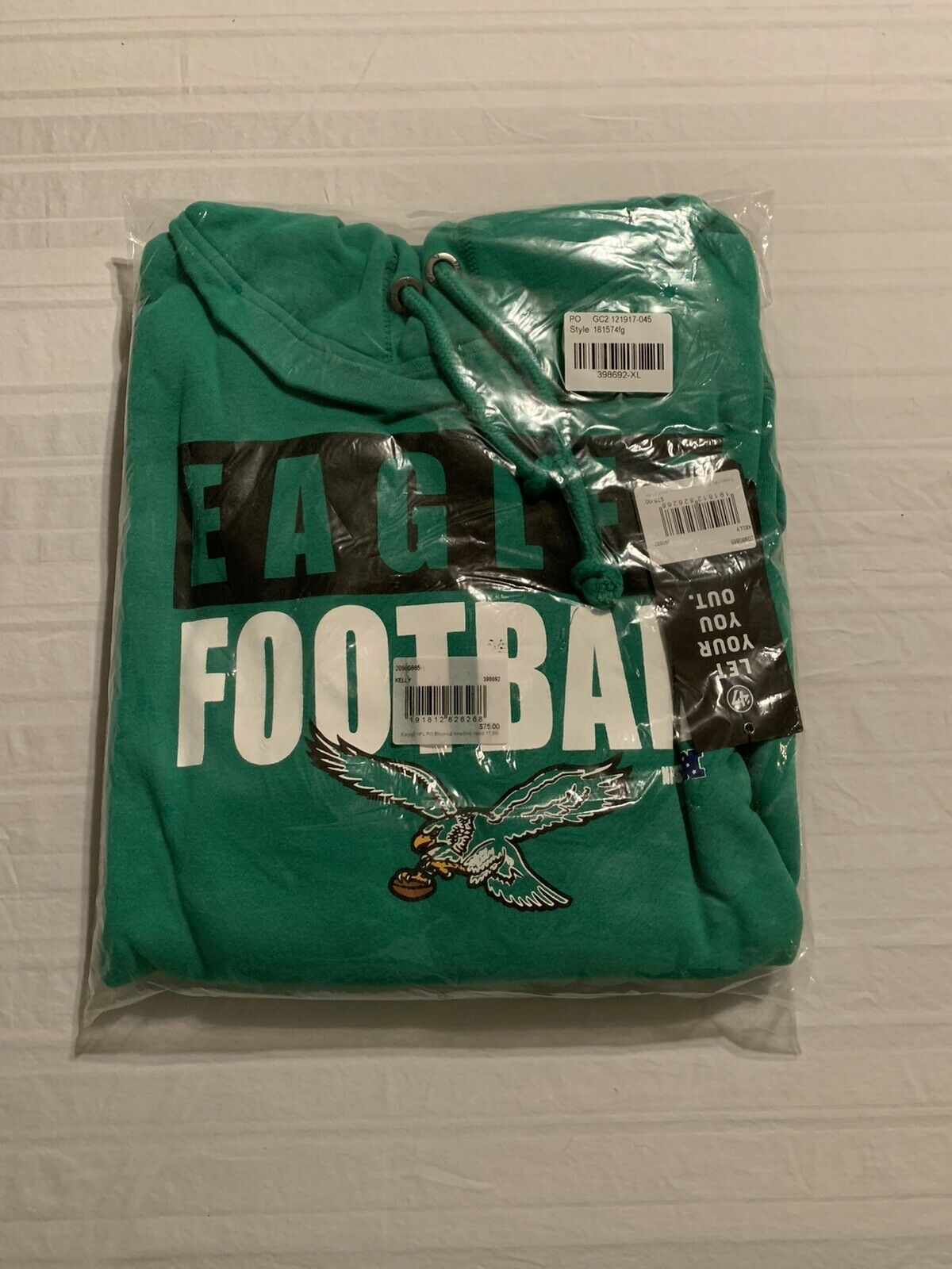 Philadelphia Eagles Throwback NFL '47 Brand Kelly Green Blockout