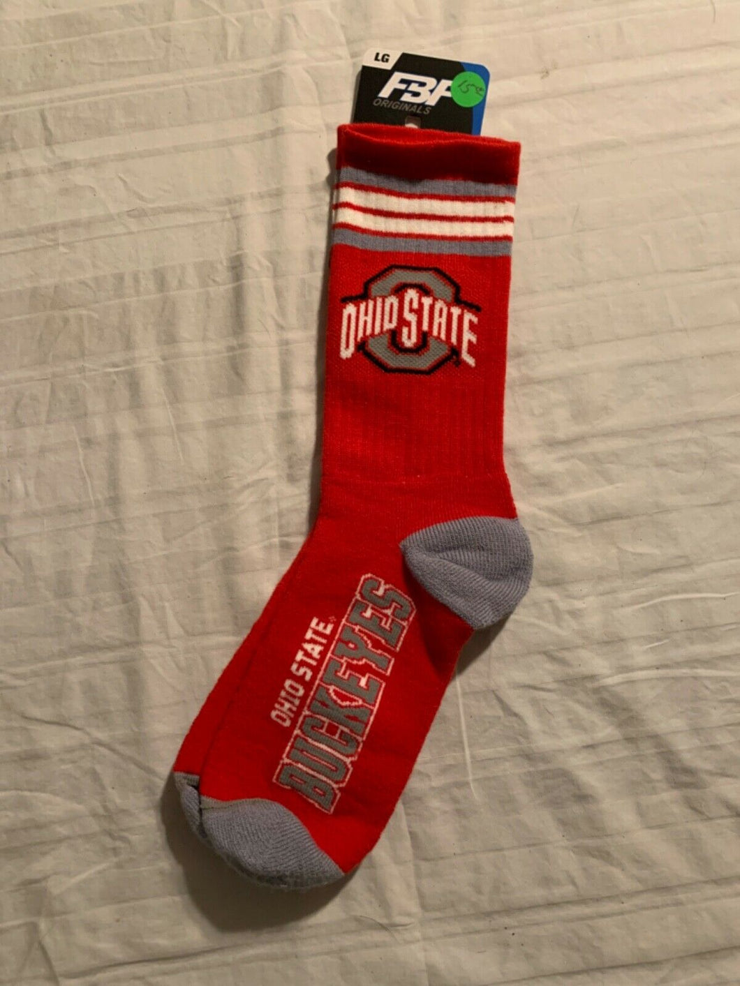 Ohio State Buckeyes NCAA FBF Team Colors 4-Stripe Large Pair of Socks - Casey's Sports Store