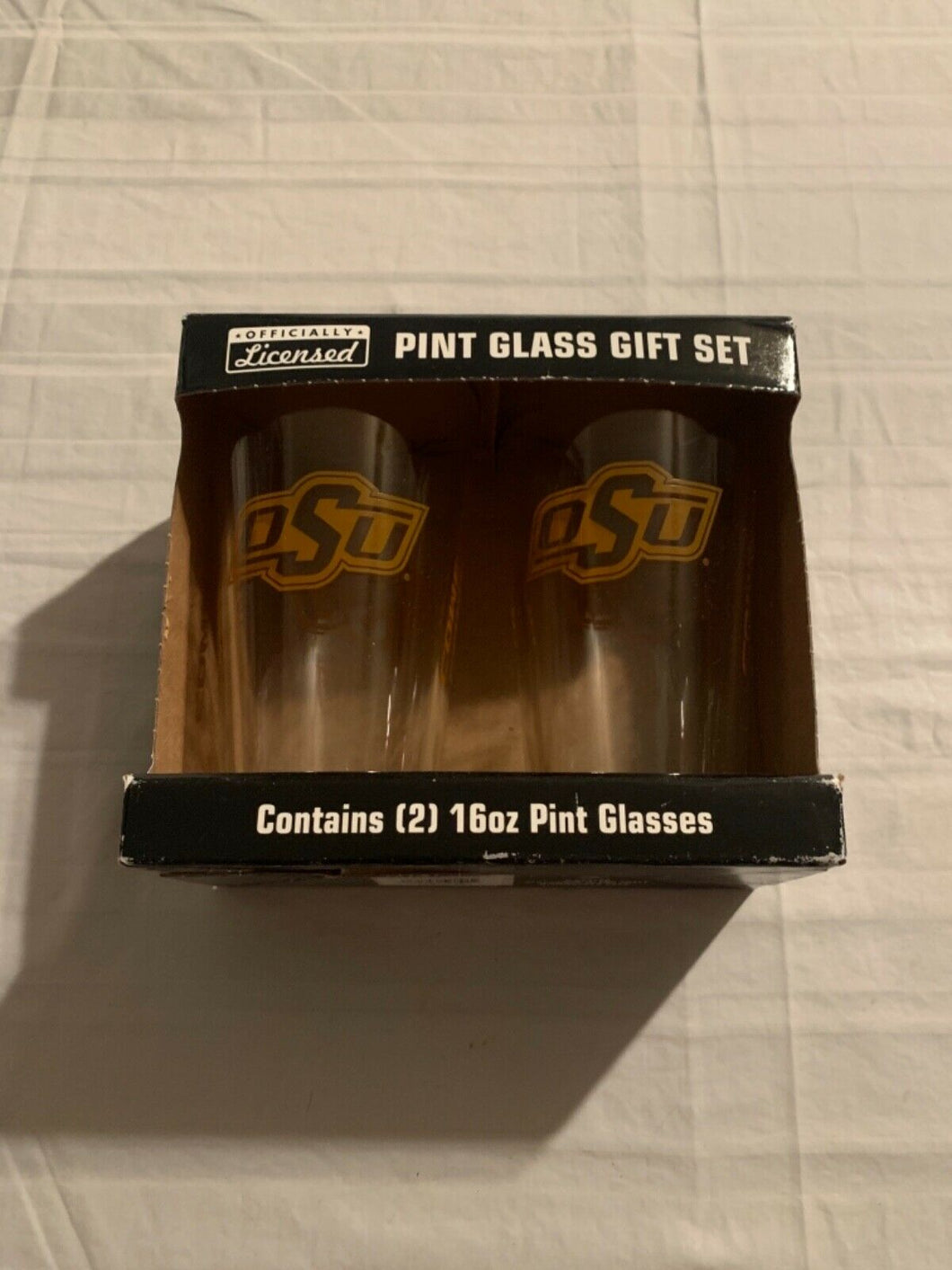 Oklahoma State Cowboys NCAA Set of 16oz Pint Glass Cup Mug Boelter Brands - Casey's Sports Store