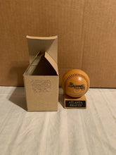 Load image into Gallery viewer, Atlanta Braves MLB 4&quot; Wood Baseball with Stand GBOW - Casey&#39;s Sports Store
