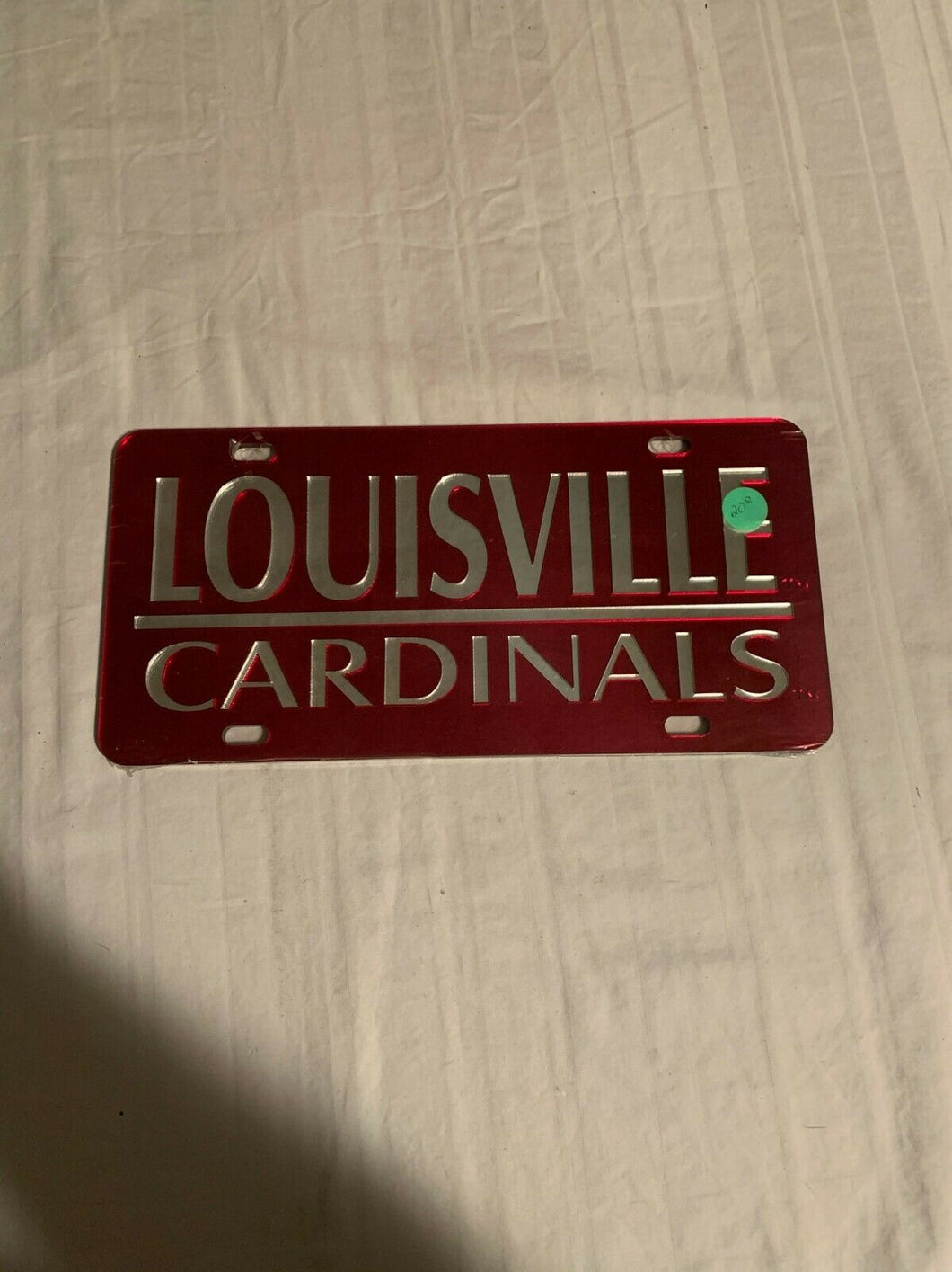 Louisville Cardinals NCAA Mirrored Laser Cut License Plate - Casey's Sports Store