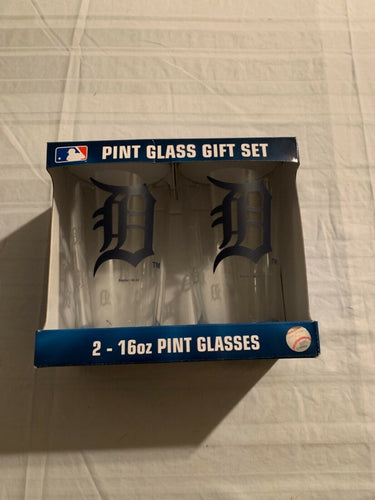 Detroit Tigers MLB Set of 16oz Pint Glass Cup Mug Boelter - Casey's Sports Store