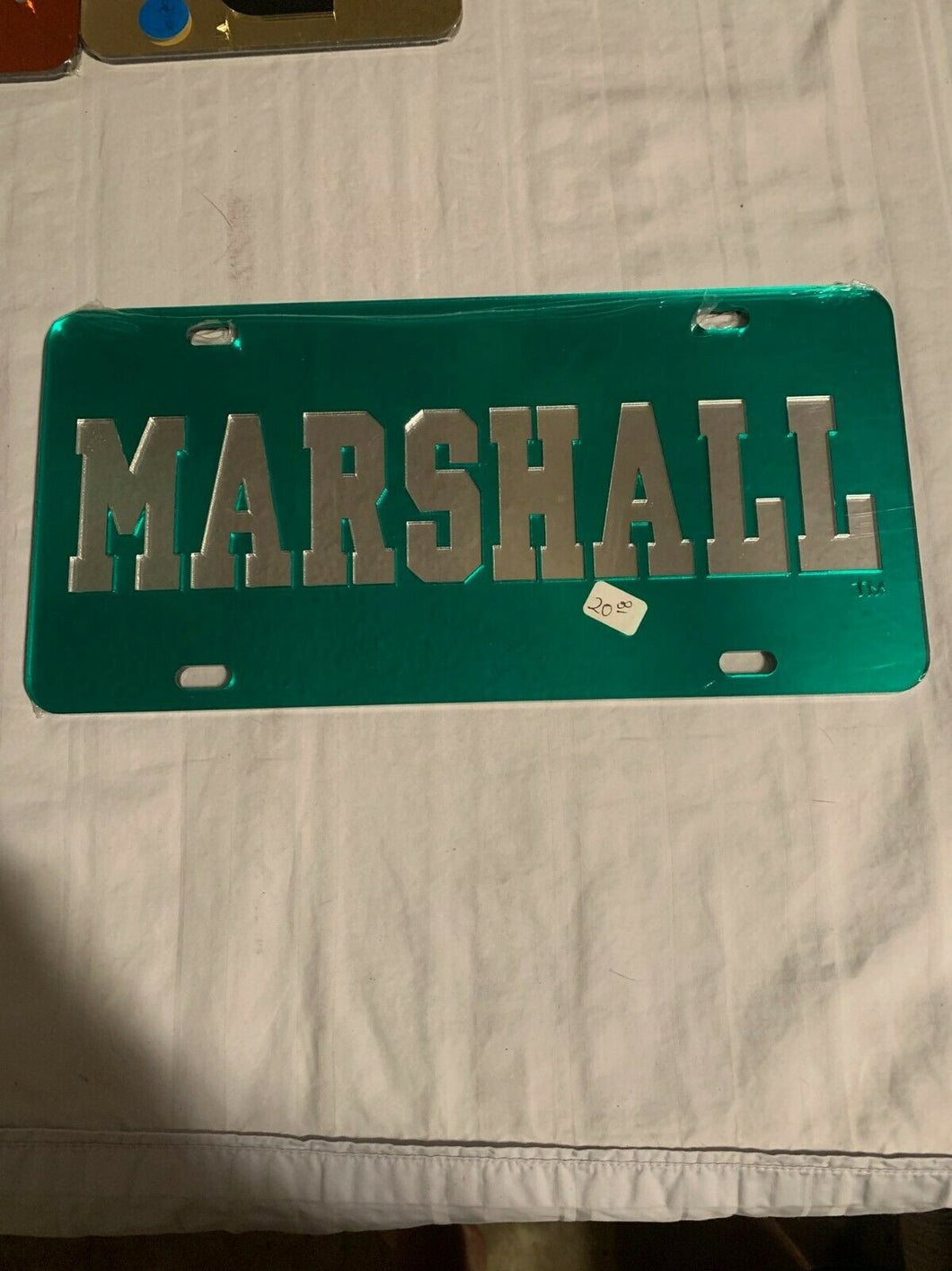 Marshall Thundering Herd NCAA Mirrored Laser Cut License Plate - Casey's Sports Store