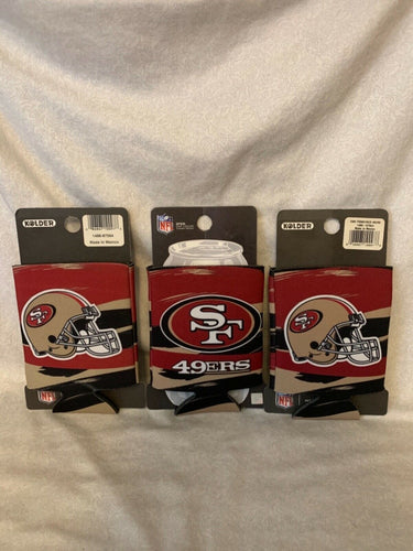 San Francisco 49ers NFL Set Of 3 2-Sided Koozies - Casey's Sports Store