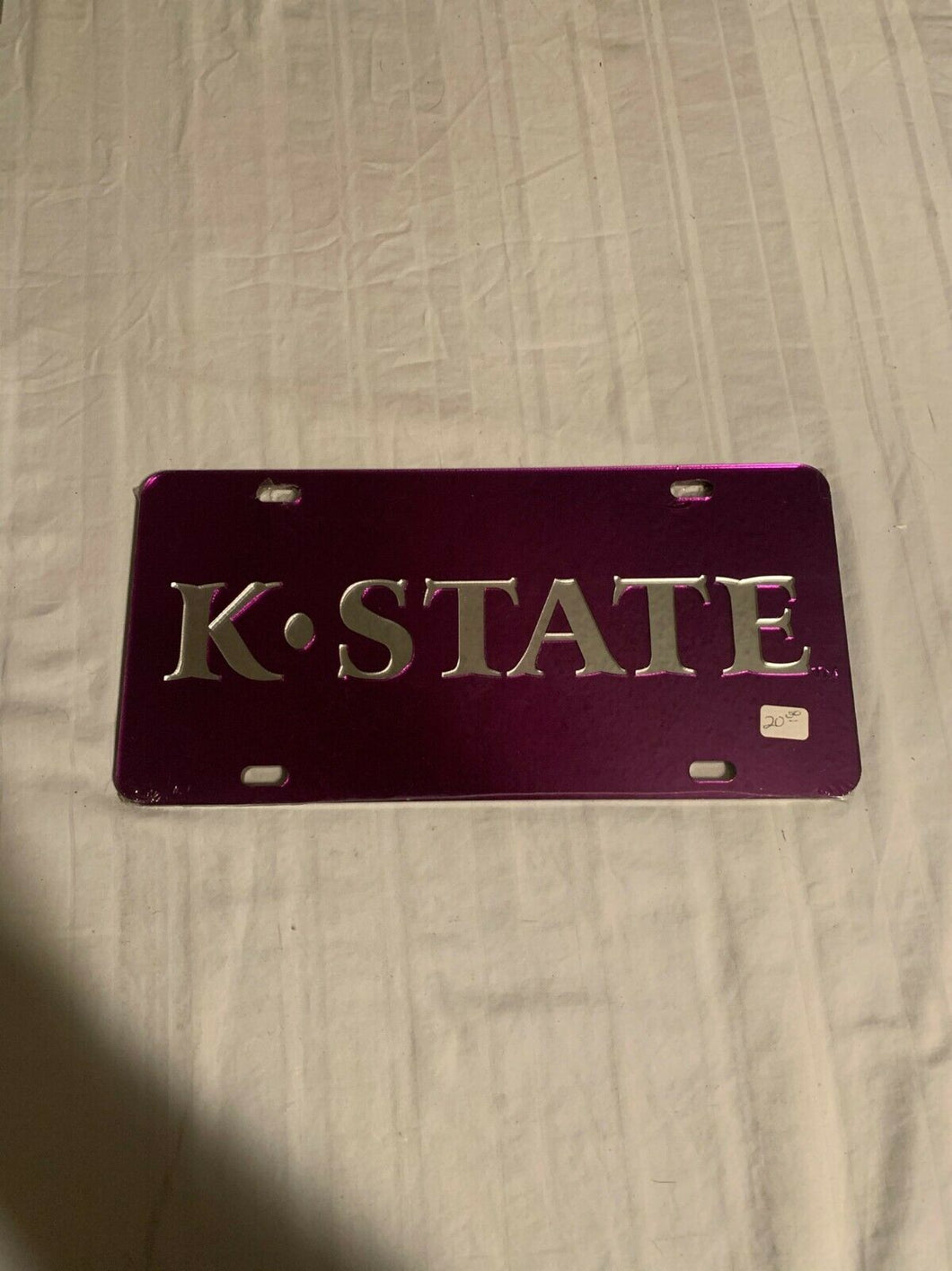 Kansas State Wildcats NCAA Mirrored Laser Cut License Plate - Casey's Sports Store