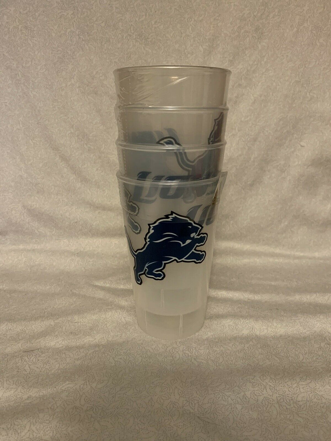 Detroit Lions NFL Set of 4 Plastic Tumblers Cups 16 oz. Whirley Drinkworks - Casey's Sports Store