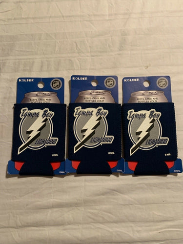 Tampa Bay Lightning NHL Set Of 3 1-Sided Koozies - Casey's Sports Store