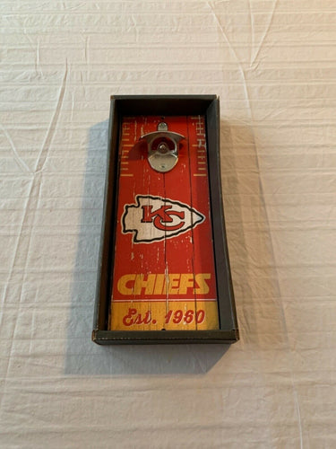 Kansas City Chiefs NFL Wall Mounted Bottle Opener 11