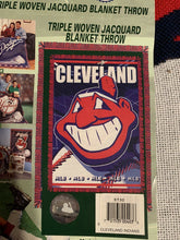 Load image into Gallery viewer, Cleveland Indians, Chief Wahoo MLB TripleWoven Throw Blanket 48x60 Northwest Company - Casey&#39;s Sports Store
