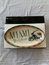 Load image into Gallery viewer, Miami Dolphins Old Logo NFL Football Small Ceramic Platter Snack Plate - Casey&#39;s Sports Store
